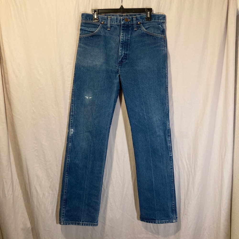 Vintage Wrangler 13MWZ Cowboy Cut Jeans Made in USA 34x32 (32x31) Denim